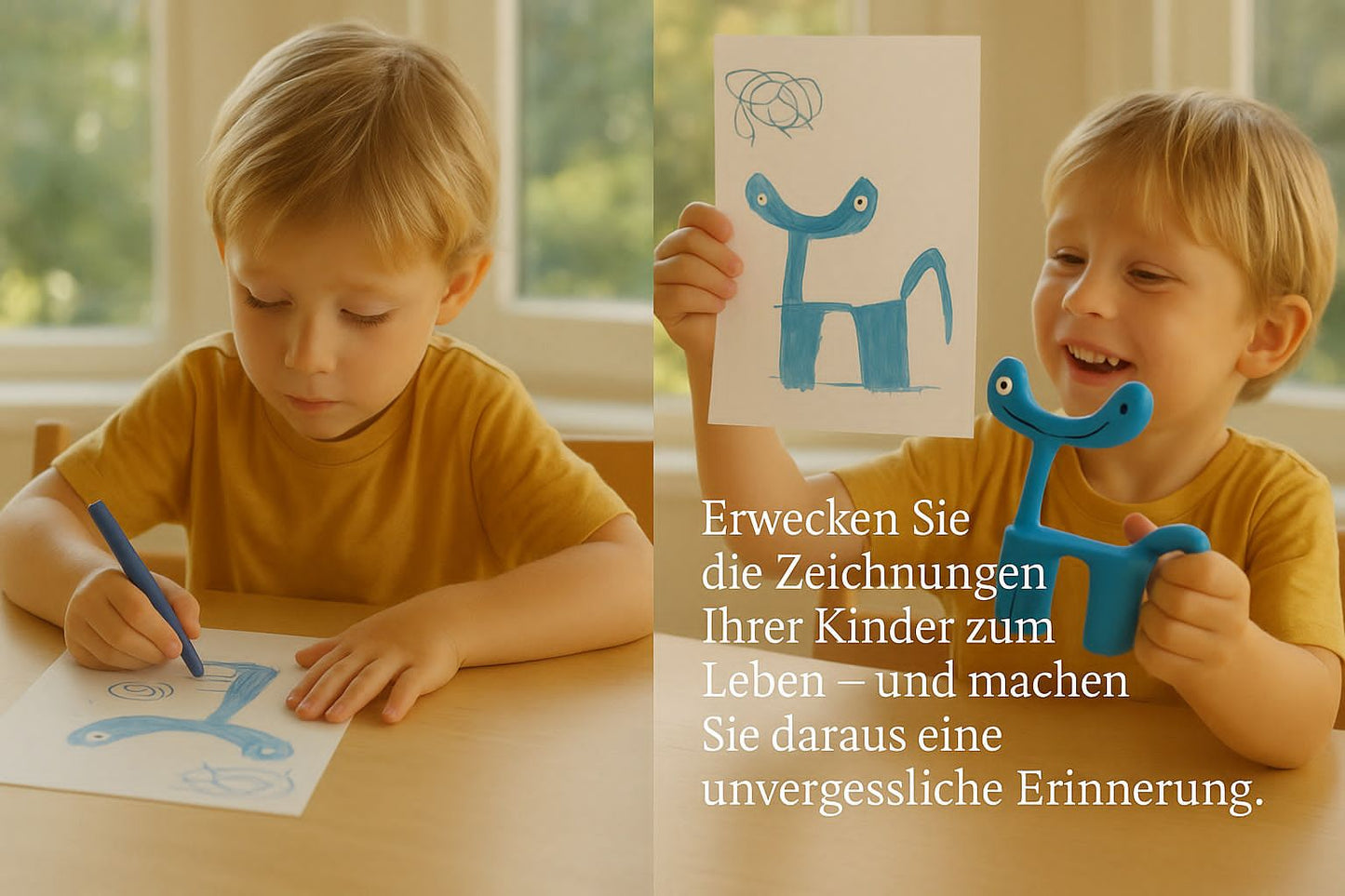 Kinderzeichnungen in 3D-gedrucktes Spielzeug verwandeln: Ein magisches Erlebnis mit revo3dprint ( ohne Ständer)